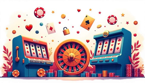 A vibrant and inviting online casino environment