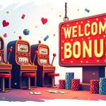 A vibrant casino scene featuring an array of colorful slot machines