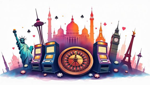 An abstract representation of a casino environment